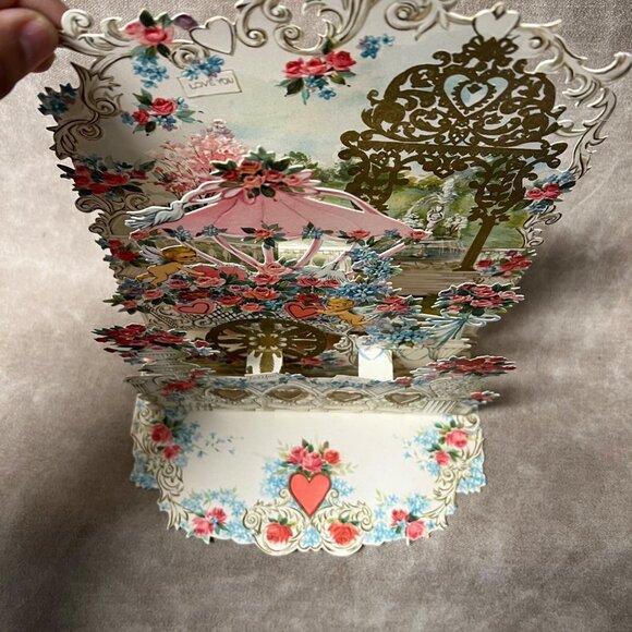 Valentines Day Card American Greetings Die Cut Pull Down Mother Printed in Italy - Picture 5 of 11